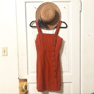 SHEIN Orange Button Down Dress